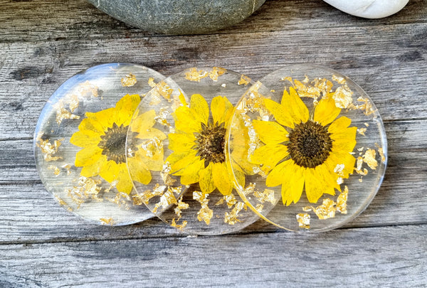 Sunflower Coaster Set