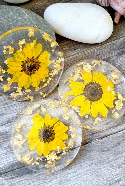 Sunflower Coaster Set