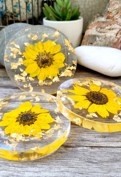 Sunflower Coaster Set