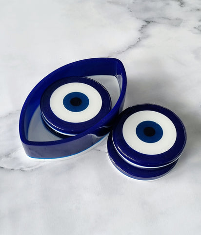 Evil Eye Coaster & Holder Set (MTO)